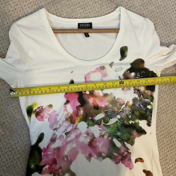 Escada Sport Multi Color Abstract Print Top Size Small - Picture 7 of 11